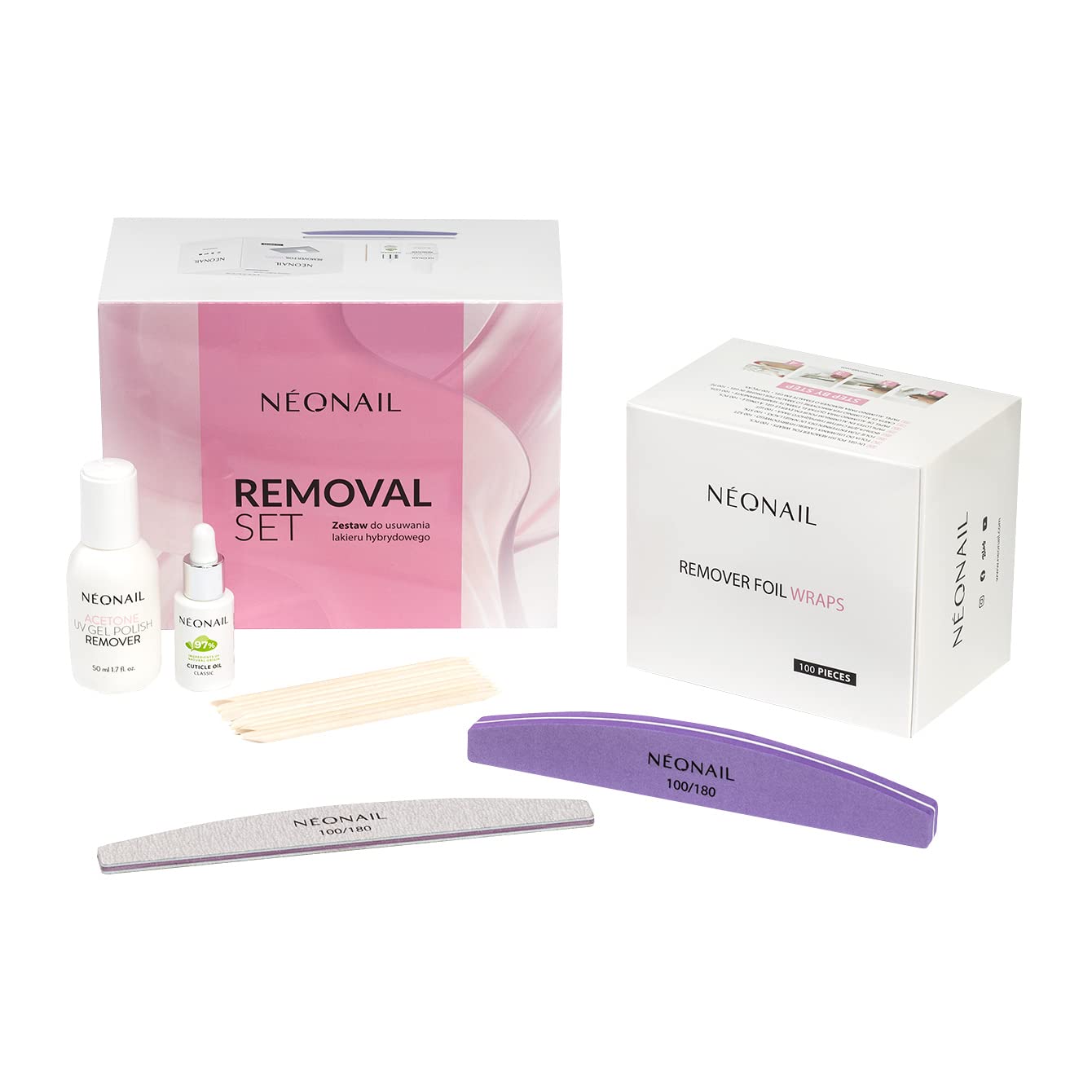 NEONAIL Complete UV Nail Polish Removal Set Removal Set with Nail Oil