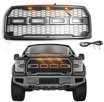 Front Black Hood Mesh Grille Replacement Raptor Style Grill Kit For F-ord F-150 2015 2016 2017 Grid Gladiator Vader