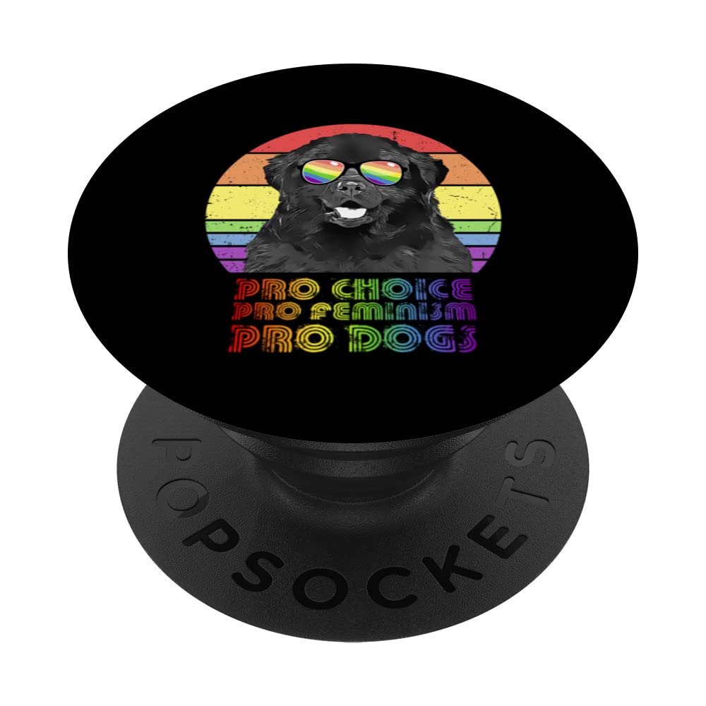 Newfoundland Pro Choice Pro Feminism Pro Dogs LGBTQ PopSockets Swappable PopGrip