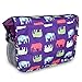 J World New York Terry Messenger Bag, Elephant, One Size