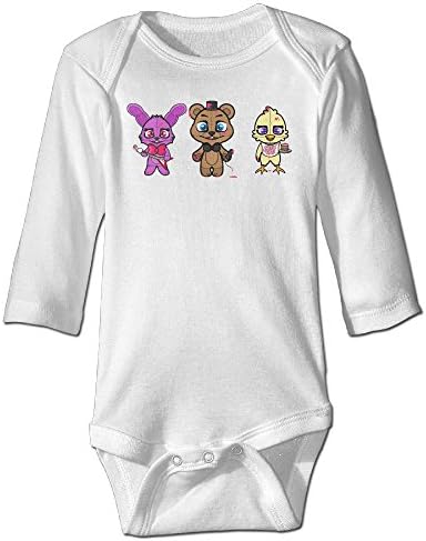 White Five Nights At Freddy's Funny Toddler Long Sleeve Baby One Set