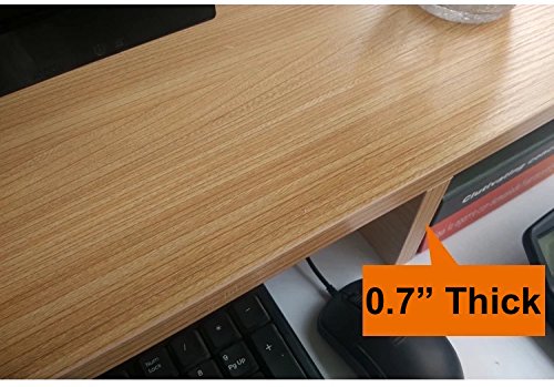 Extra Large 31.5 Inch Computer Monitor Or Laptop Stand. This Is A Long Sturdy Desktop Dual Double Or Multi Monitor Screen Riser (5.9" Tall, Peach Wood) - Thumbnail 4