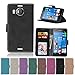 XYX Lumia 950 XL Case,[Black][Scrub Series] PU Leather Flip Folio Kickstand Wallet Case with Card Slots for Microsoft Lumia 950 XL