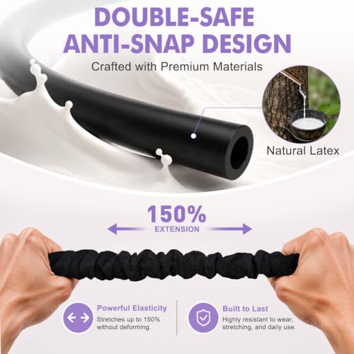 NTIUYOT Upgraded Durable Pedal Resistance Band with Handle, Thickened Latex Tubes and Soft Foam Fabric Foot Pedal, Sit Up Exercise Equipment for Abdomen, Waist, Arm, Core/ABS, Leg, Physical Therapy