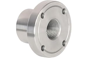 VINWOX 2" Wood Lathe Steel Faceplate, 3/4”x16TPI Spindle Thread Woodworking Machine Chuck Face Plate