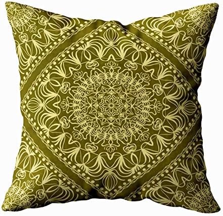 TOMWISH Cusion Pillow Cover,TOMKEY Hidden Zippered 20X20Inch Design Scarf Geometric Flower Pattern Mandala Print Bandana Shawl Carpet Decor Throw Cotton Pillow Case Cushion Cover for Home Decor