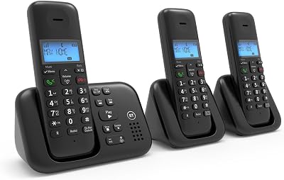 BT 3960 Cordless Landline Phone with Nuisance Call Blocker Trio Handset