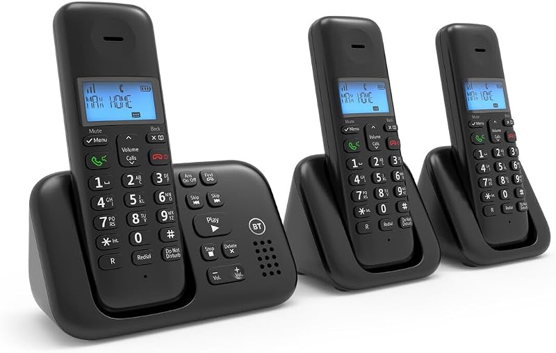BT 3960 Cordless Landline Phone with Nuisance Call Blocker Trio Handset