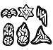 Lucktao 25pcs/set Hair Tattoo Template Hair Trimmer Carved Dye Coloring Tattoos Patterns Stencil DIY Salon Barber Tools