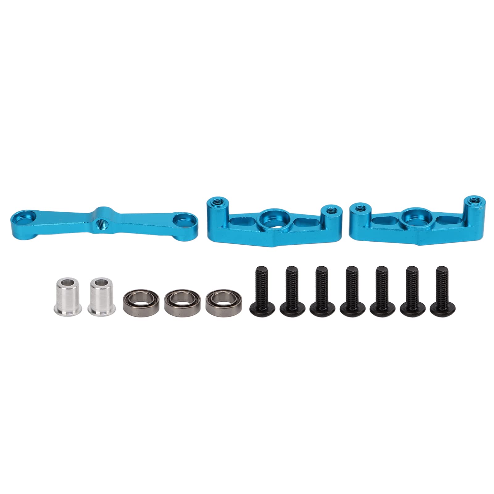 Tefola RC Rear Lower Swing Arm,Aluminum Ball Bearing Steering Assembly Set for Tamiya TT02 1/10 RC Car Upgrade Parts