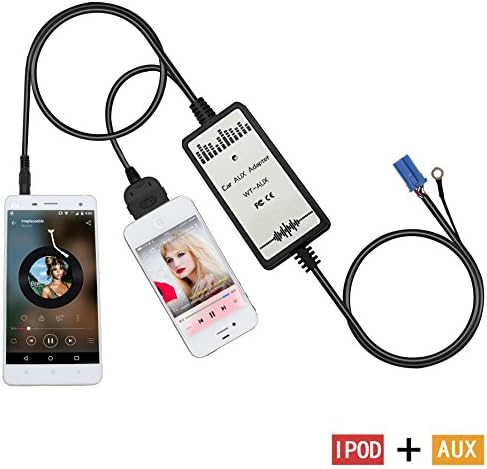 Aux adapter，Yomikoo Car MP3 Player Ipod Radio Adapter Audio Car Digital Music Cd Changer 3.5mm Input Aux interface For VW 1999-2008 Bettle 1998-2002 Golf 1998-2002 GTI 1999-2002 Jetta
