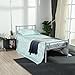 SimLife Stable Frame Size 6 Legs Two Headboards Mattress Foundation Steel Platform Bed Box Spring Replacement (Twin, Silver),