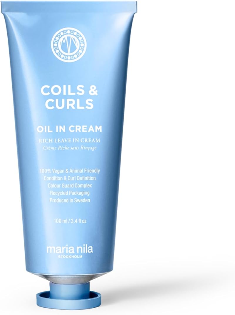 Maria Nila Coils & Curls Oil-In-Cream 100ml Curly Wavy Hair Jojoba Shea Vegan