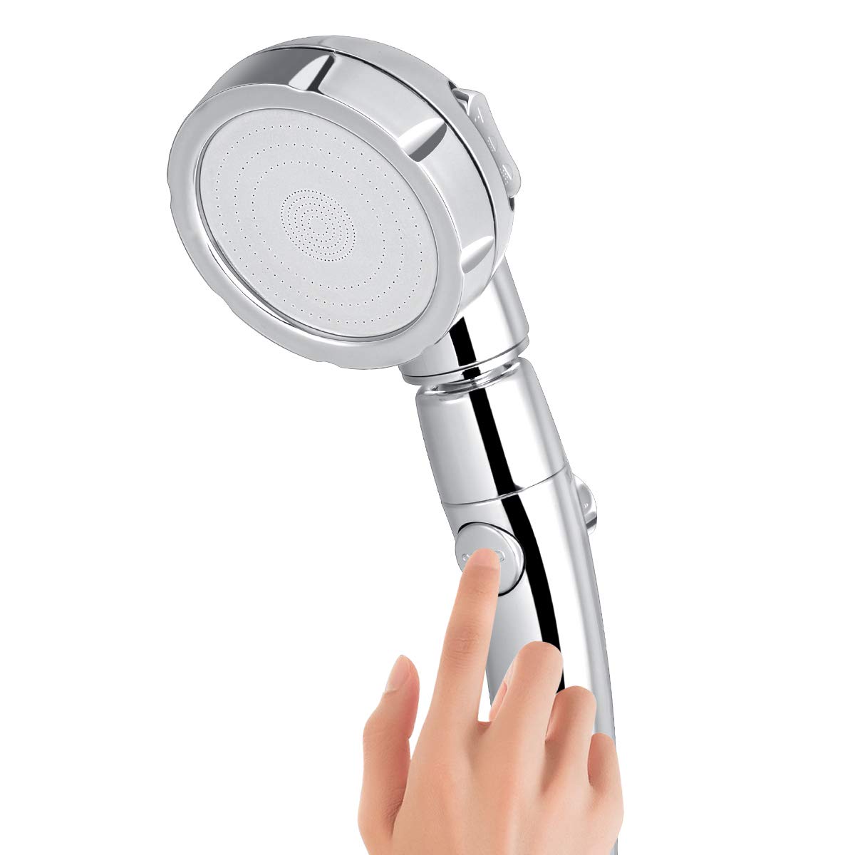 Hivexagon 5 Function Handheld Shower Head-High Pressure, Removable Hand Held Showerhead Rain Showerhead for The Bathroom (ABS+Stainless Steel)