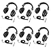 Califone 3068AV Pack of 6 Switchable Stereo/Mono Headphone, Black; Padded Headband Comfortable Enough for Extended Wear, Fully Adjustable to Fit, Mono/Stereo Switch