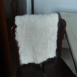 Seek4comfortable Real White Rex Rabbit Fur Throw