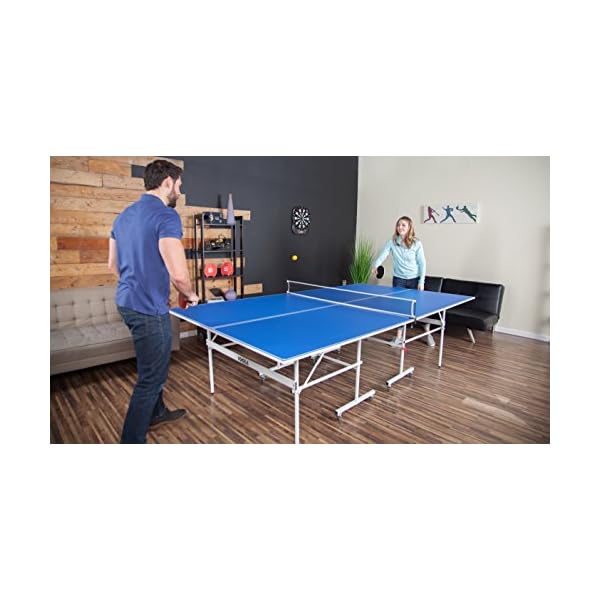 JOOLA Indoor 15mm Ping Pong Table with Quick Clamp Ping Pong Net Set