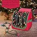 Premium Christmas Light Storage Bag – Heavy Duty Tear Proof 600D/Inside PVC Material with Reinforced Handles - With 3 Reels Stores up to 375 Ft of Mini Christmas Tree Lights Bulbs & Extension Cords