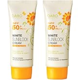 DABO White Sunblock Cream SPF50+ PA+++ 70ml / 2.36 fl. oz. x 2Pack UV Protection Without Stickiness