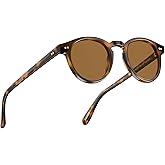 AVAWAY Small Face Womens Mens Sunglasses Polarized – Round Acetate Frame UV400 Protection for Driving Vacation Summer Outings