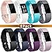Maledan Replacement Bands Compatible for Fitbit Charge 2, Classic Accessories Sport Band Wristbands for Women Men, 8-Pack, Small