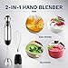 BSTY 2-in-1 Hand Blenders Set 6-Speeds Powerful Immersion Blender with 500-Watt Motor and Turbo Boost Button for Maximum Power, Hand Held Blenders