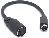 OpenII PS/2 to AT Keyboard Adapter 6 Pin Mini Din to 5 Pin MIDI Female