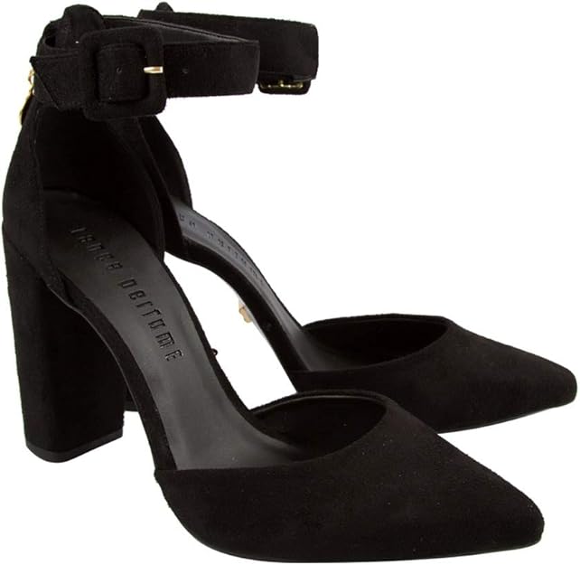 scarpin com salto quadrado