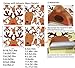 Reindeer Window Decals Double Sided Christmas Window Clings Stickers Xmas Rudolph Decals for Glass Windows Christmas Wall Decal Cartoon Deer Decal Car Sticker Xmas Party Supplies Indoor Home Decor