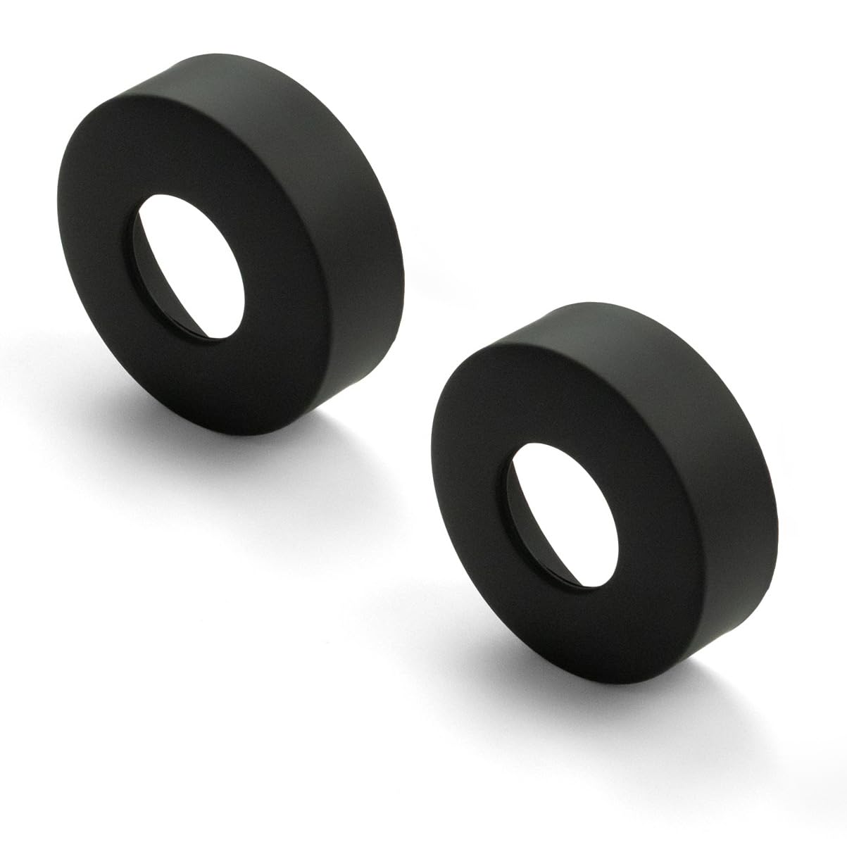 Black Round Shower Plates - Modern Black Finish, Ø 60mm Diameter