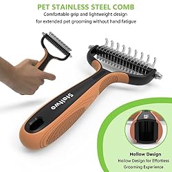 STALTWO Deshedding Dog Brush for Shedding - 2-in-1