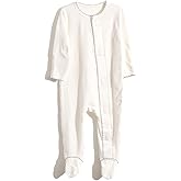 Little Leaf Kids Co., Soft Magnetic Baby Boys Girls Footie Pajamas, Magnetic Closure, One Piece with Mitten Cuffs