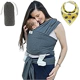 Baby Wrap Carrier For Boys and Girls By SSL Gender Neutral Baby Sling Carrier For Infants Suitable For Both Moms and Dads With Carry Pouch and Bandana Drool Bib