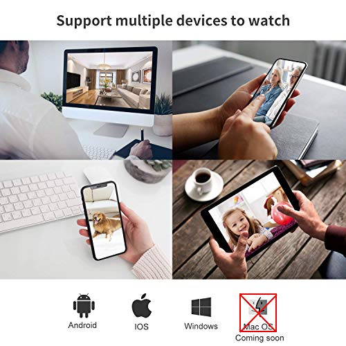 Home Security Camera System, Wandwoo 8CH 5MP DVR Surveillance Camera System(1TB Hard Drive), 6PCS Full HD Indoor&Outdoor Home Security Cameras, Free APP for Smartphone Remote