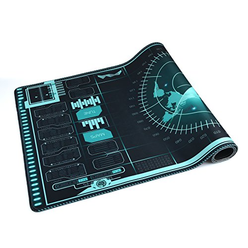 Goldwheat Neoprene Mouse Pad Large Gaming Mouse Pad Mat Extended Office Desk Keyboard Mat with Non-Slip Rubber Base Stitched Edge-35.4"x 15.7" - Thumbnail 3