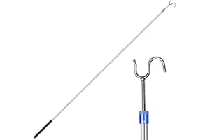 ISIVOVE Clothes Hook Pole, Adjustable 29 inches extends to 73 inches Hanger Hooks for Attic Hook Rods, Closet Storage Rods, Closet Hooks, Ideal for hanging clothes in homes and student dormitories