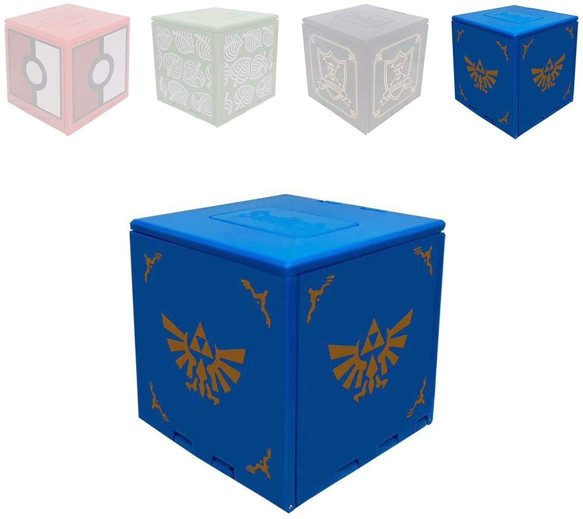 WIKEA Nintendo Switch Memory Card Case, Video Game Card Holder with 16 Game Card Slots (Zelda Blue)