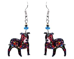 Psychedelic Pattern Dog Animal Graphic Dangle