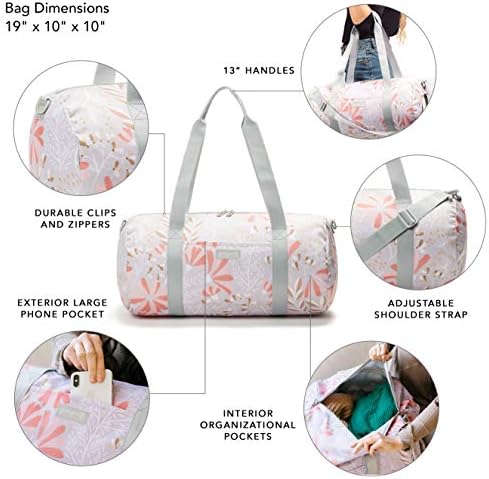 Jadyn B 19” Barrel Womens Duffel/Gym/Weekender Bag 5 Jadyn B 19” Barrel Womens Duffel/Gym/Weekender Bag