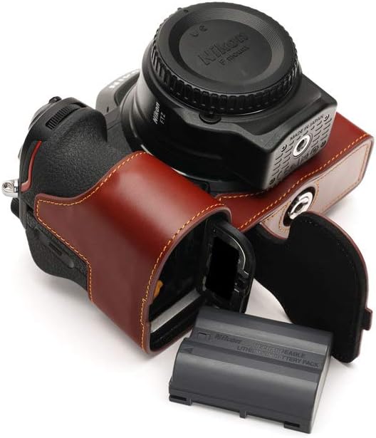Handmade Genuine Real Leather Half Camera Case Bag Cover