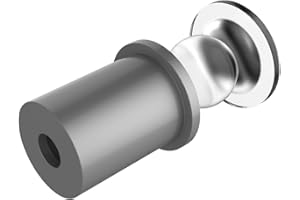 WIRED4SIGNS USA Snapfix Acrylic Sign Mounting Hardware | Hidden Clip-in Sign Standoff Mounts | UV Stable | Plexiglass Wall Sign Holders 25mm (1") | 100 Pack Large - Silver