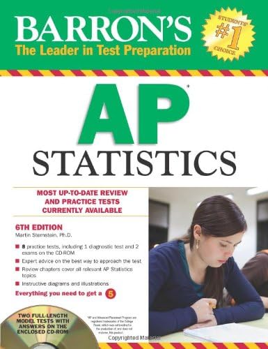 Barron's AP Statistics , 6th Edition [With CDROM] (Barron's Study Guides)