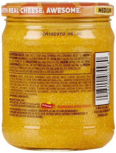 TOSTITOS DIP, SALSA CON QUESO, MEDIUM, 15OZ