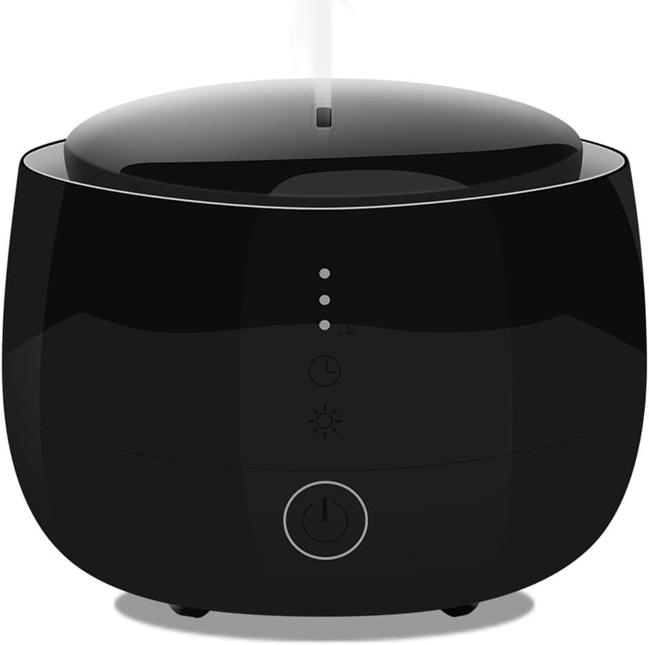 LTJX Smart Essential Oil Diffuser, 300ml WiFi Aroma Diffuser Ultrasonic Humidifier Compatible with APP/Remote Mist Mode Adjustable & 7 Colour Changing for Baby, Bedroom, Yoga, Home,Black