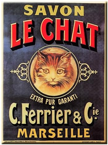 Souvenirs of France - Le Chat Soap Ad Metal Magnet