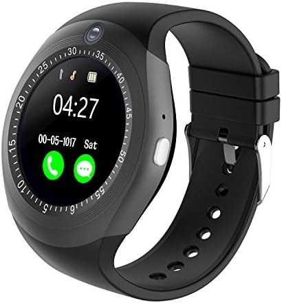 HOK Bluetooth Smart Watch Round Smartwatch with Camera SIM Card Pedometer Analysis Sleep Monitoring Slot Compatible with Samsung LG HTC Google Xiaomi Android Smart Phones for Women Men Kids