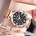 Jechin Luxury Women's Diamond Shining Bling Starry Sky Magnetic Buckle Bracelet Watches