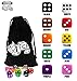 Vivorr Premium Dice Set of 100 Pieces, 10 Colors, 10 of Each Color, 16mm, D6, c/w Velvet Carry Bag/Pouch, Perfect for: Tenzi, Farkle, Yahtzee, Bunco, Board Games, Casino or Teaching Math. Ideal Gift