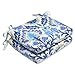 Pillow Perfect Outdoor/Indoor Santa Maria Azure Square Corner Seat Cushions, 18.5