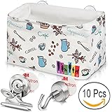Hanging Storage Basket + 8 Magnetic Clips + 2 Magnetic Hooks for Refrigerator Organizer Kitchen, Office, Classroom, Gift, Household Organization – Heavy Duty Fridge Magnet to Hang, Display, Sort, etc.